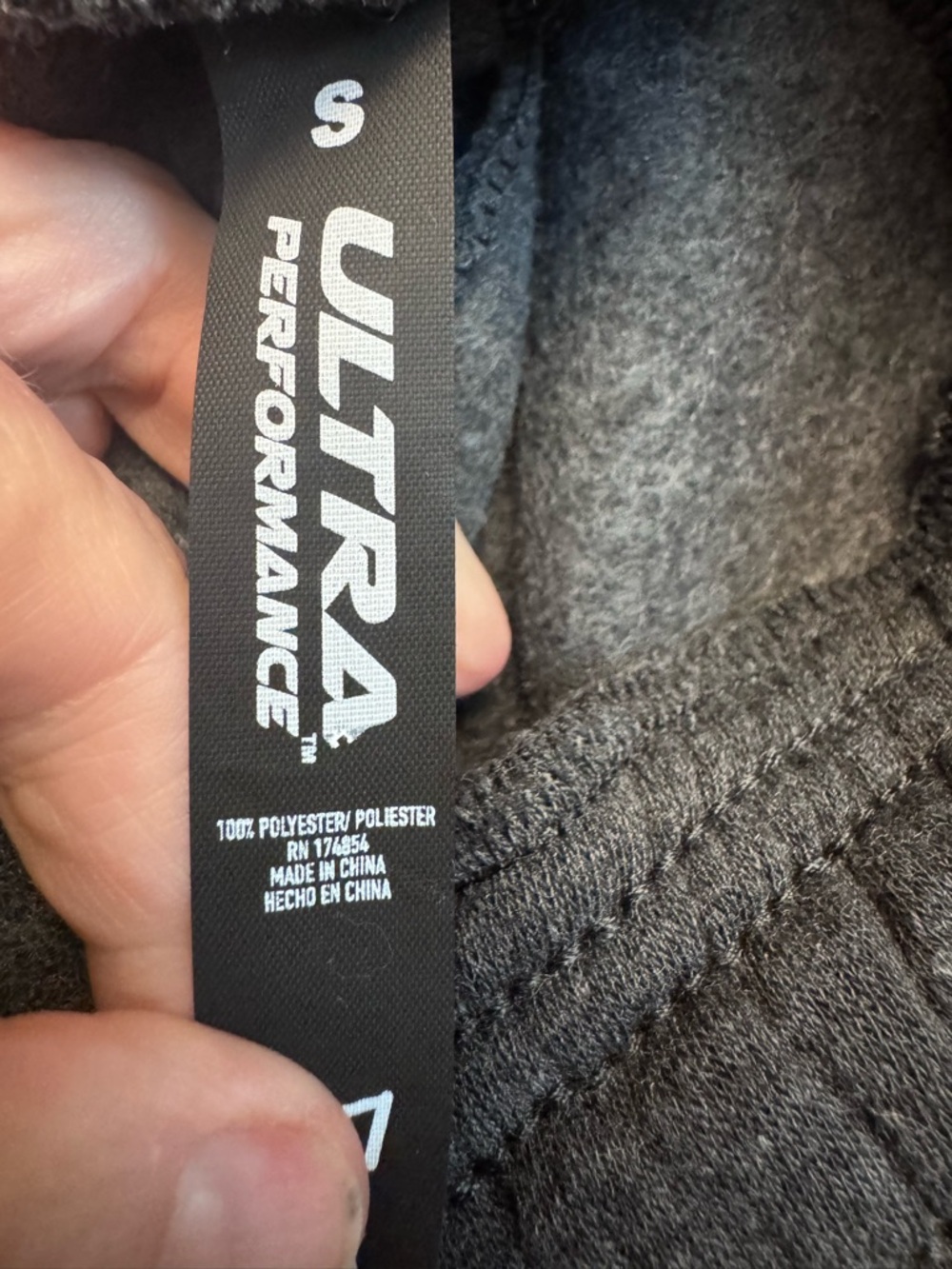 NEW! 2 ULTRA PERFORMANCE Fleece Joggers Sweatpants Gray Black Men’s SZ SM NWOT - Picture 15 of 16